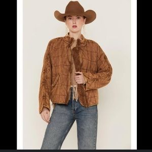 Sz Small Free People Dolman Knit Quilted Jacket